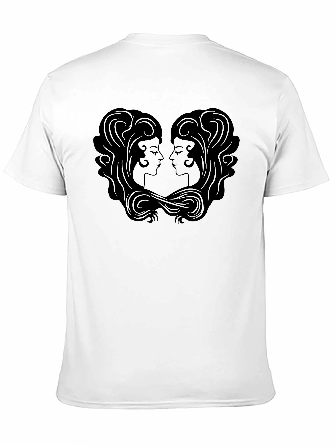 Gemini Silhouette Graphic Tee - Unisex Black T-Shirt