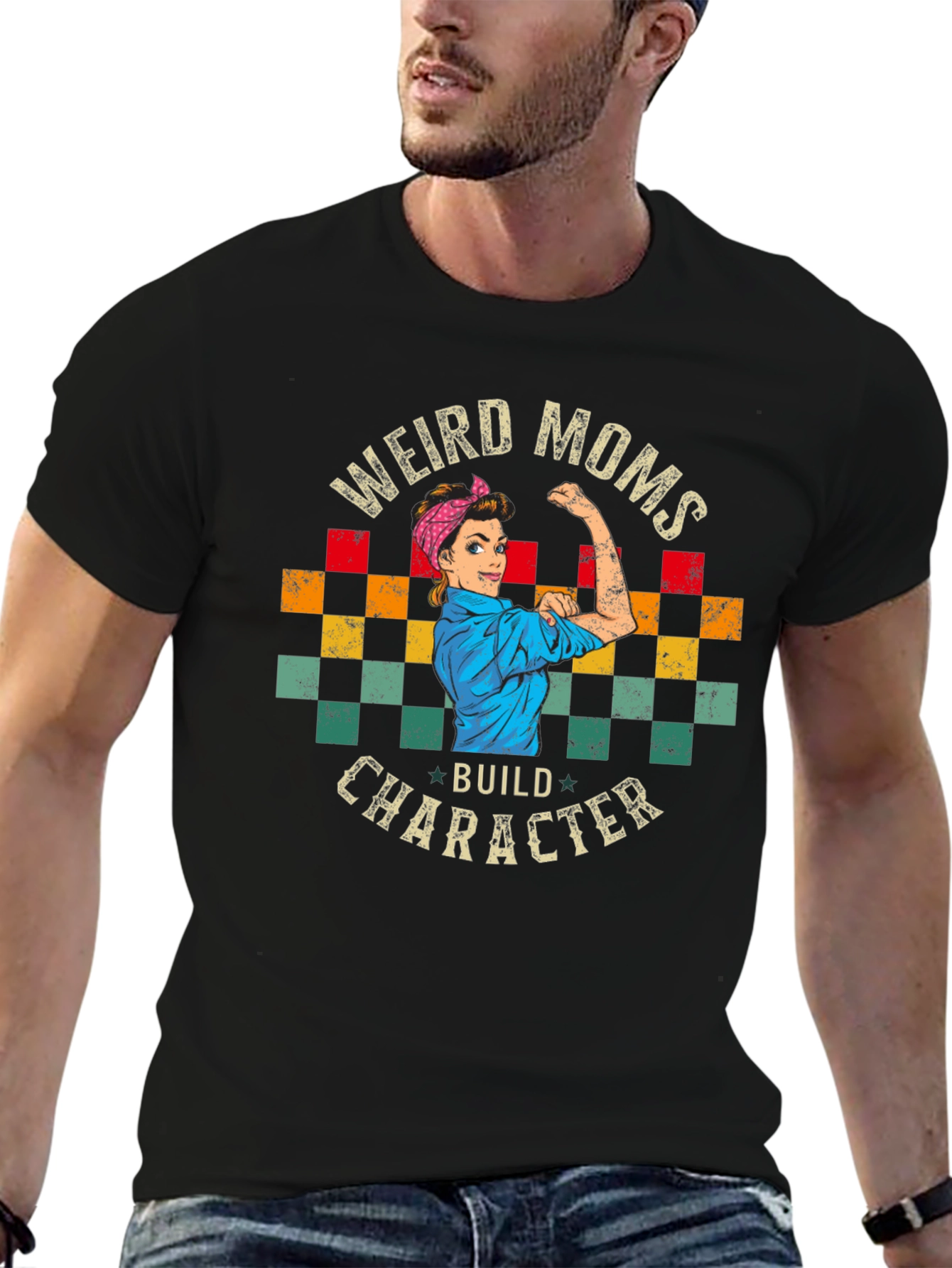 Weird Moms Build Character Graphic Tee - Unisex