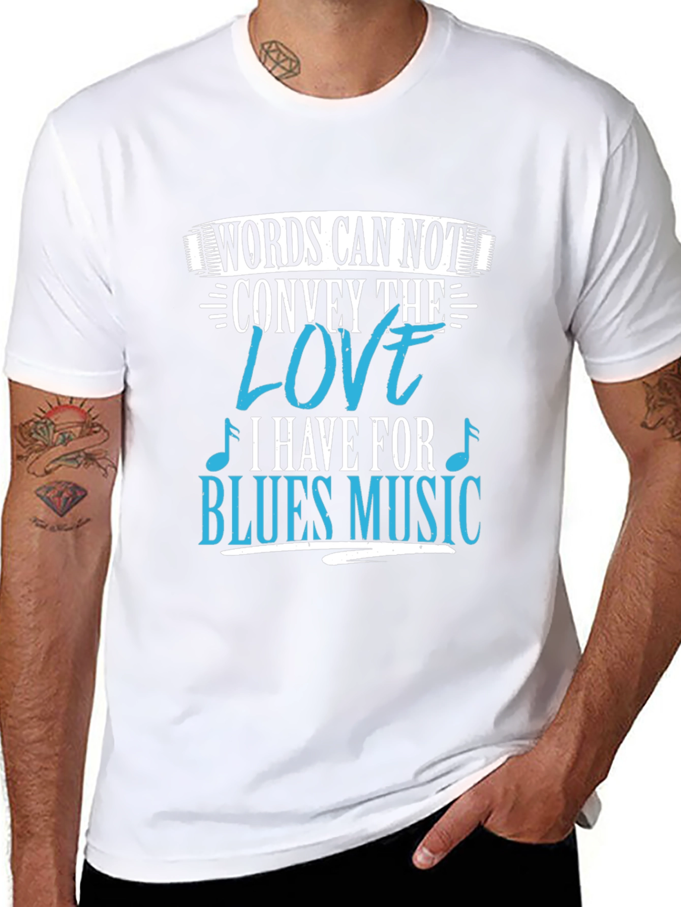 Blues Music Lover T-Shirt: Words Can Not Convey