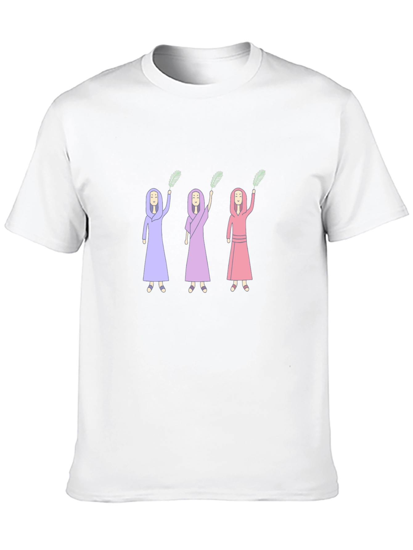 Black T-Shirt with Three Women Design