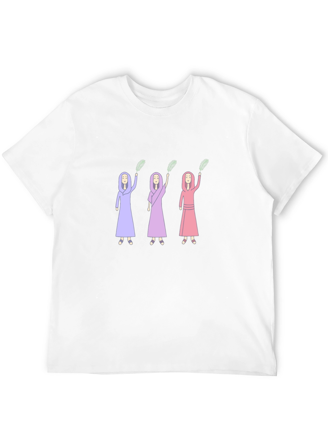 Black T-Shirt with Three Women Design