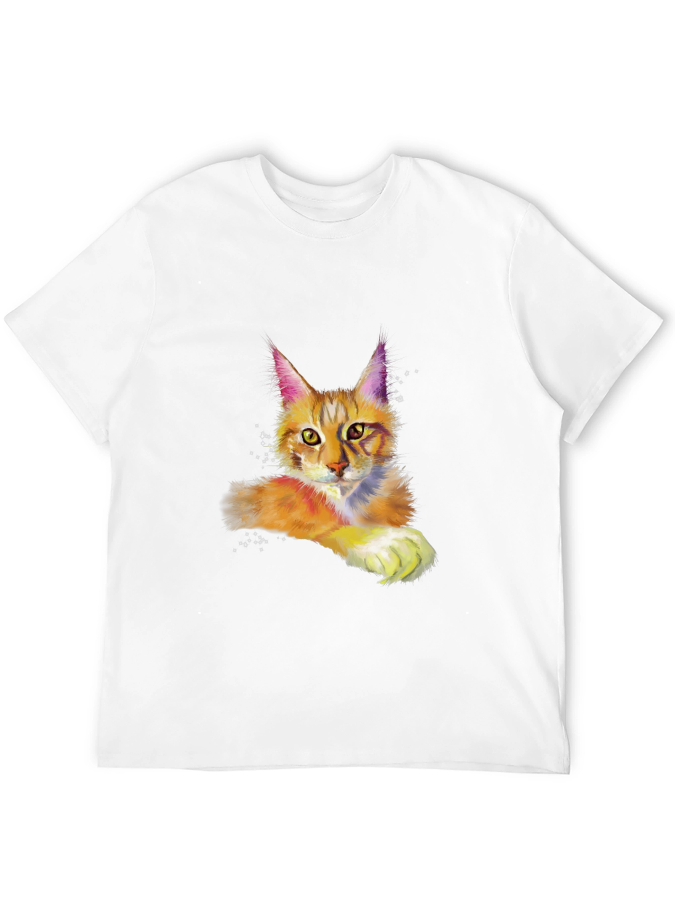 Cat Art Black T-Shirt