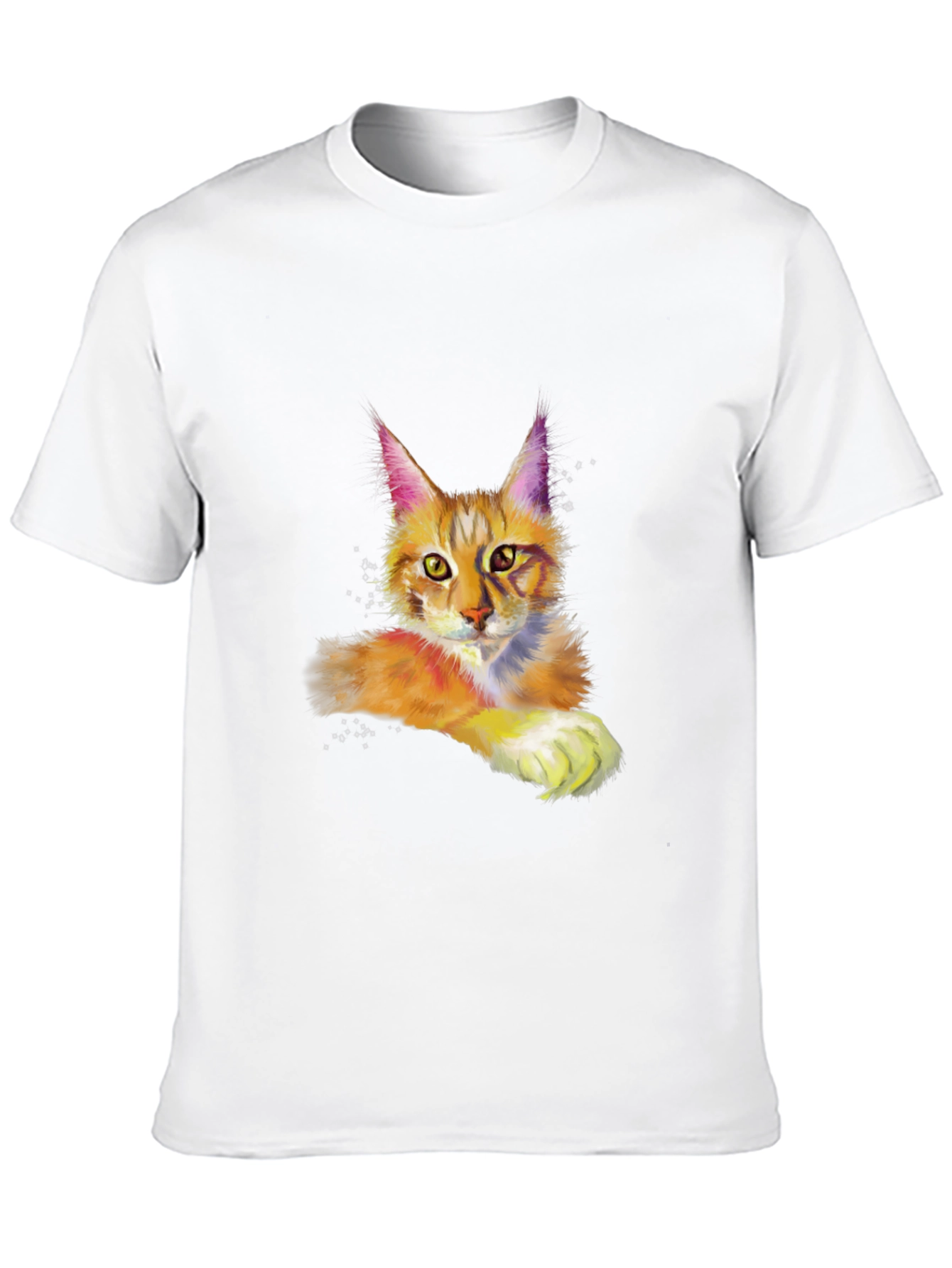 Cat Art Black T-Shirt