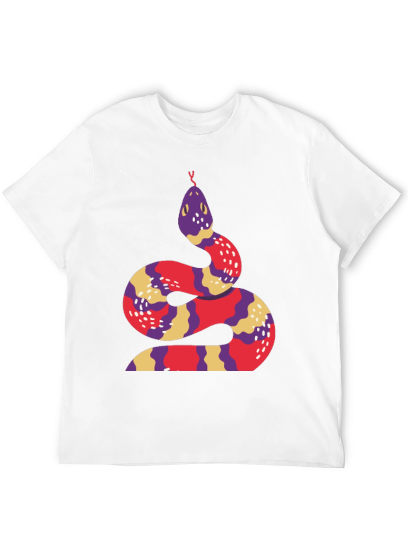 Snake Graphic Tee - Stylish Crew Neck T-Shirt
