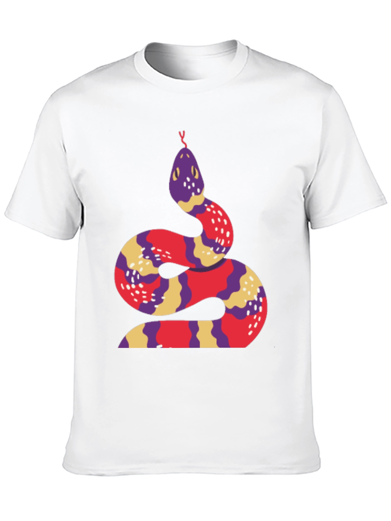 Snake Graphic Tee - Stylish Crew Neck T-Shirt