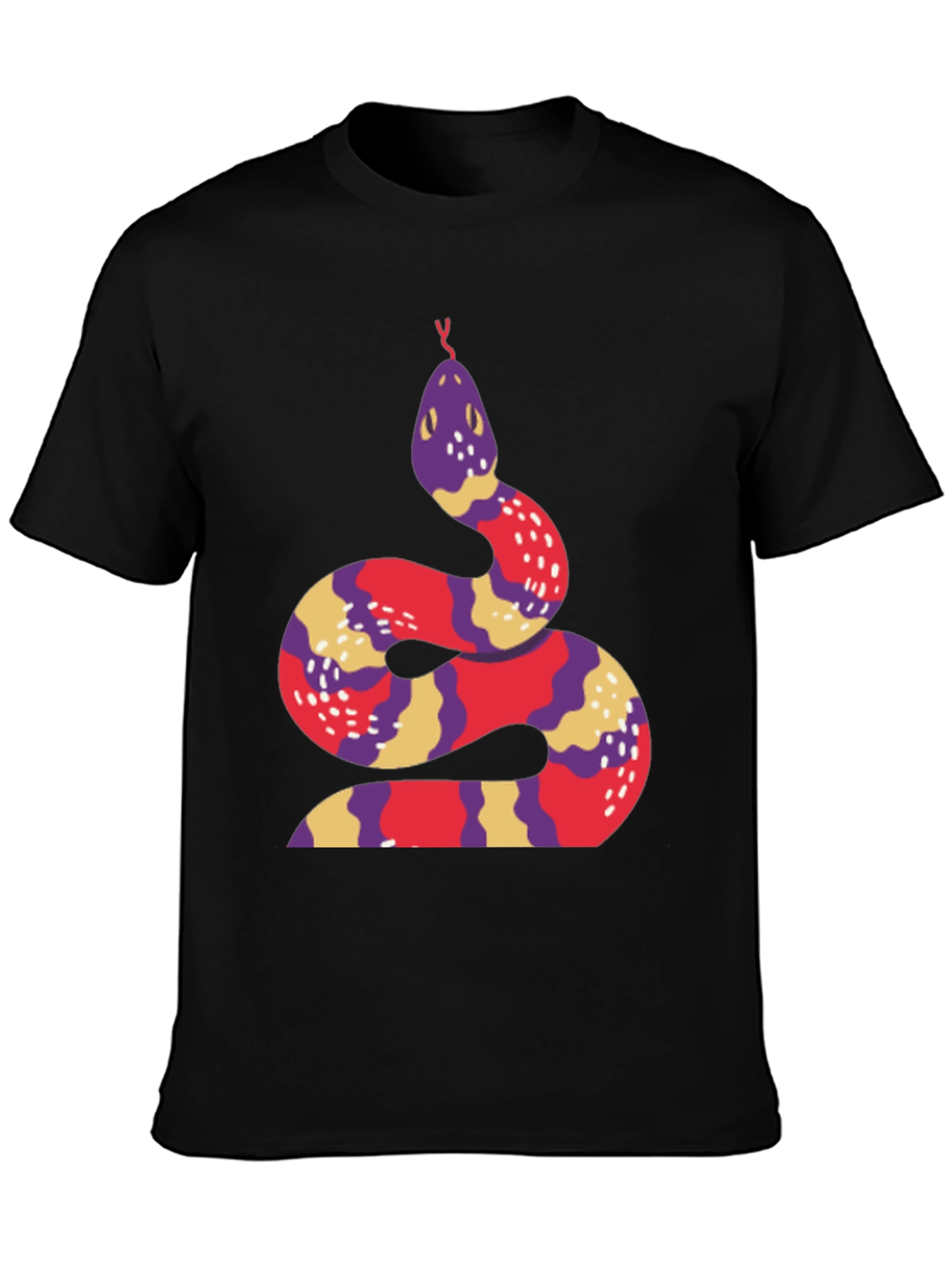 Snake Graphic Tee - Stylish Crew Neck T-Shirt