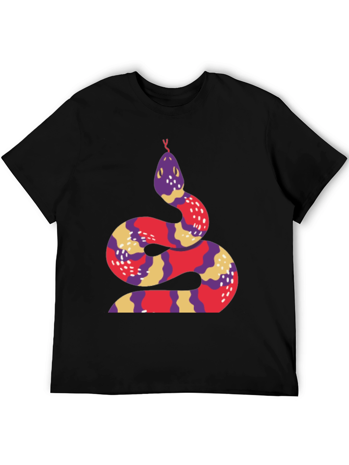 Snake Graphic Tee - Stylish Crew Neck T-Shirt