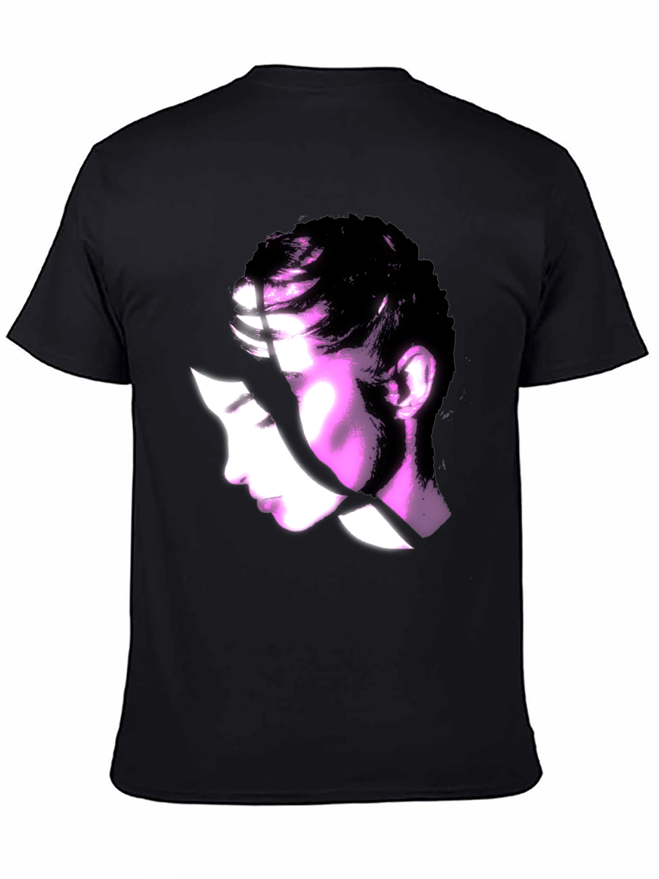 Abstract Woman Graphic Black T-Shirt