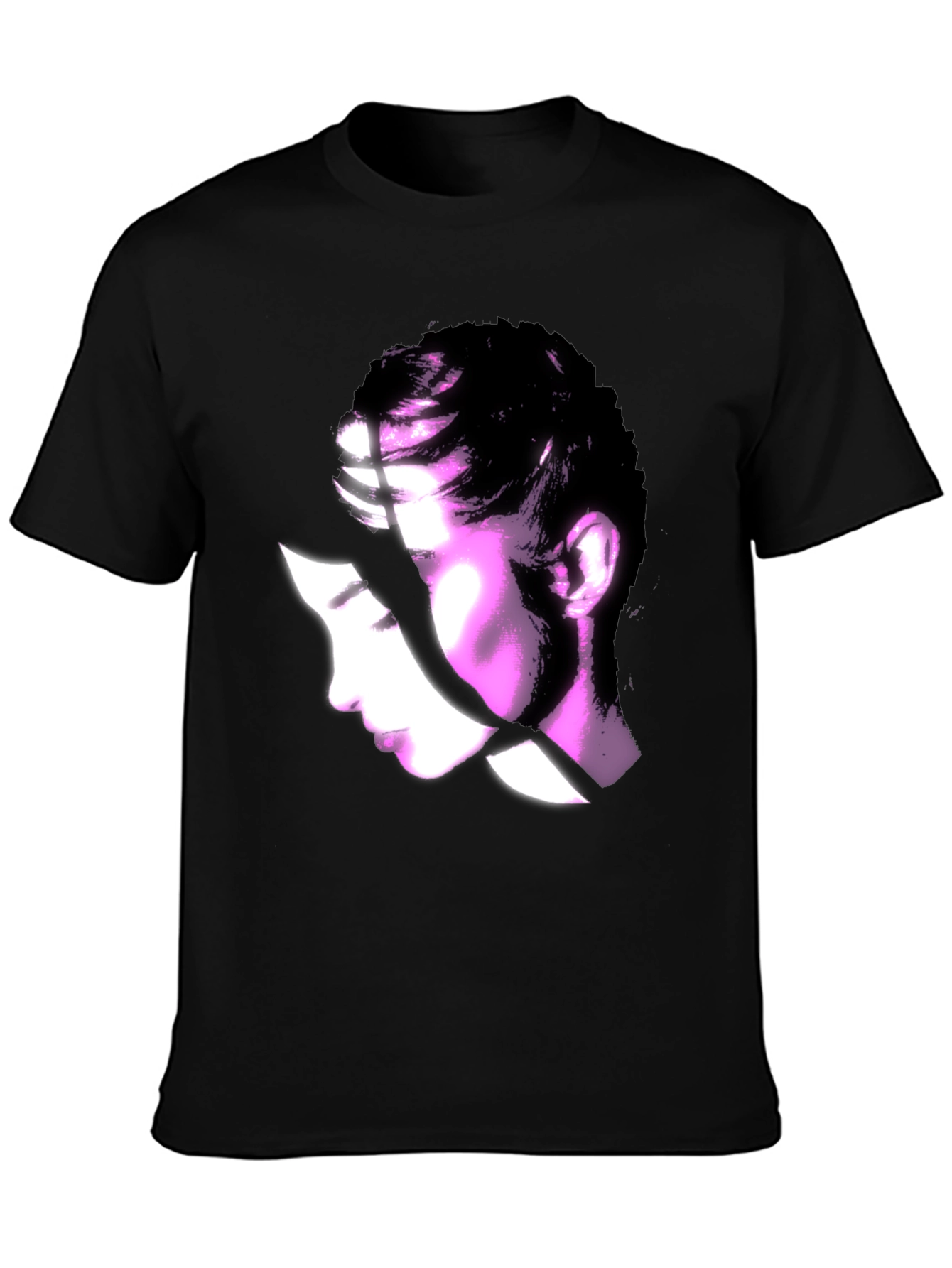 Abstract Woman Graphic Black T-Shirt