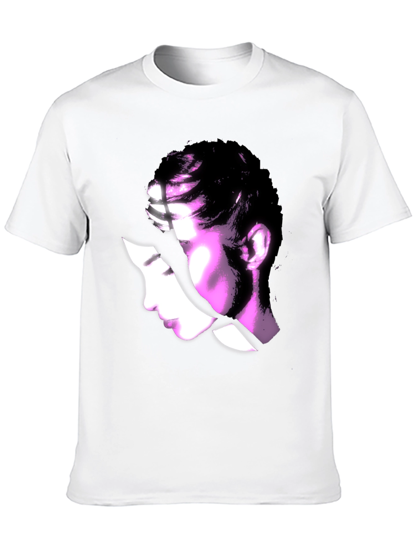 Abstract Woman Graphic Black T-Shirt