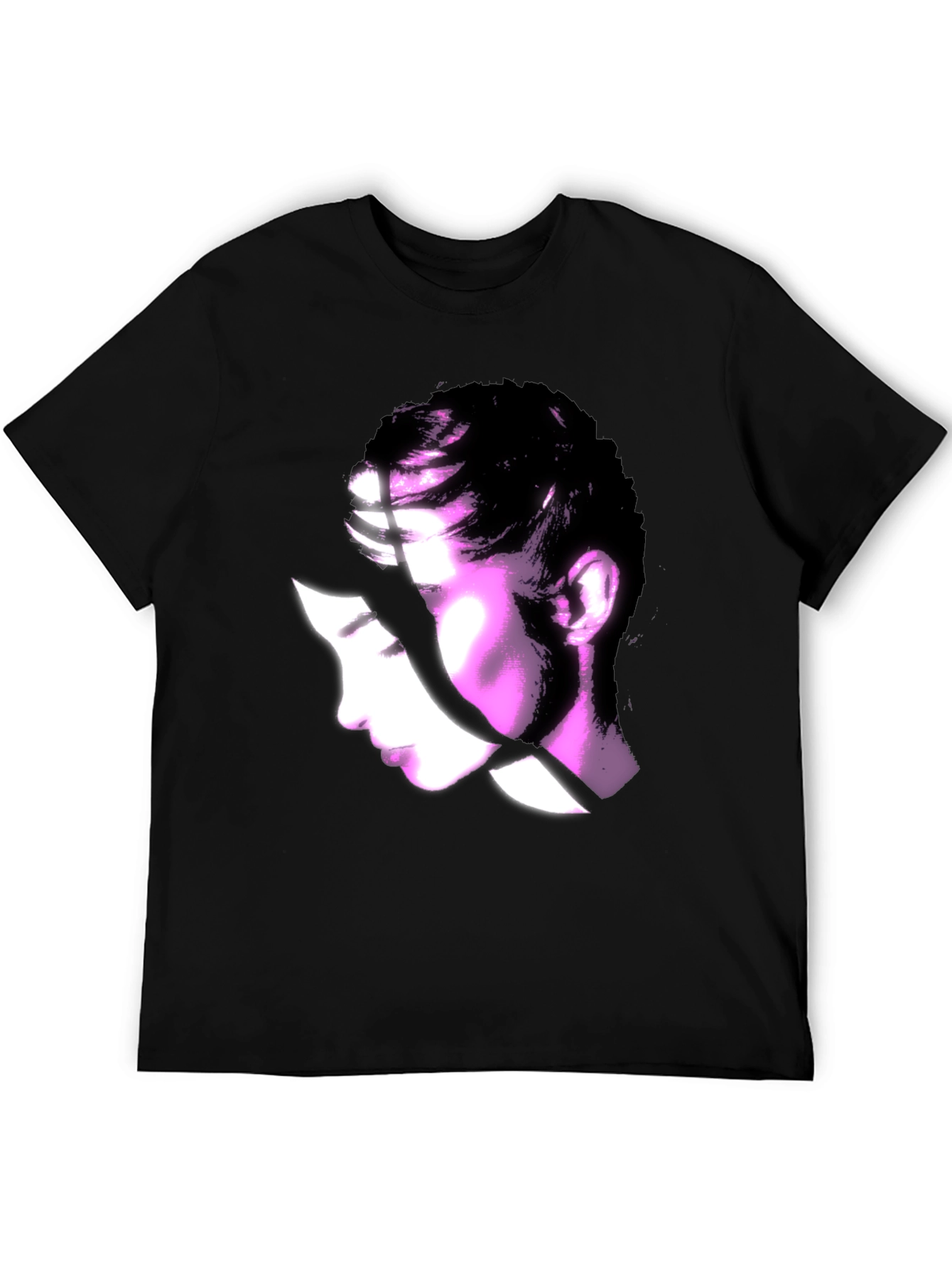 Abstract Woman Graphic Black T-Shirt