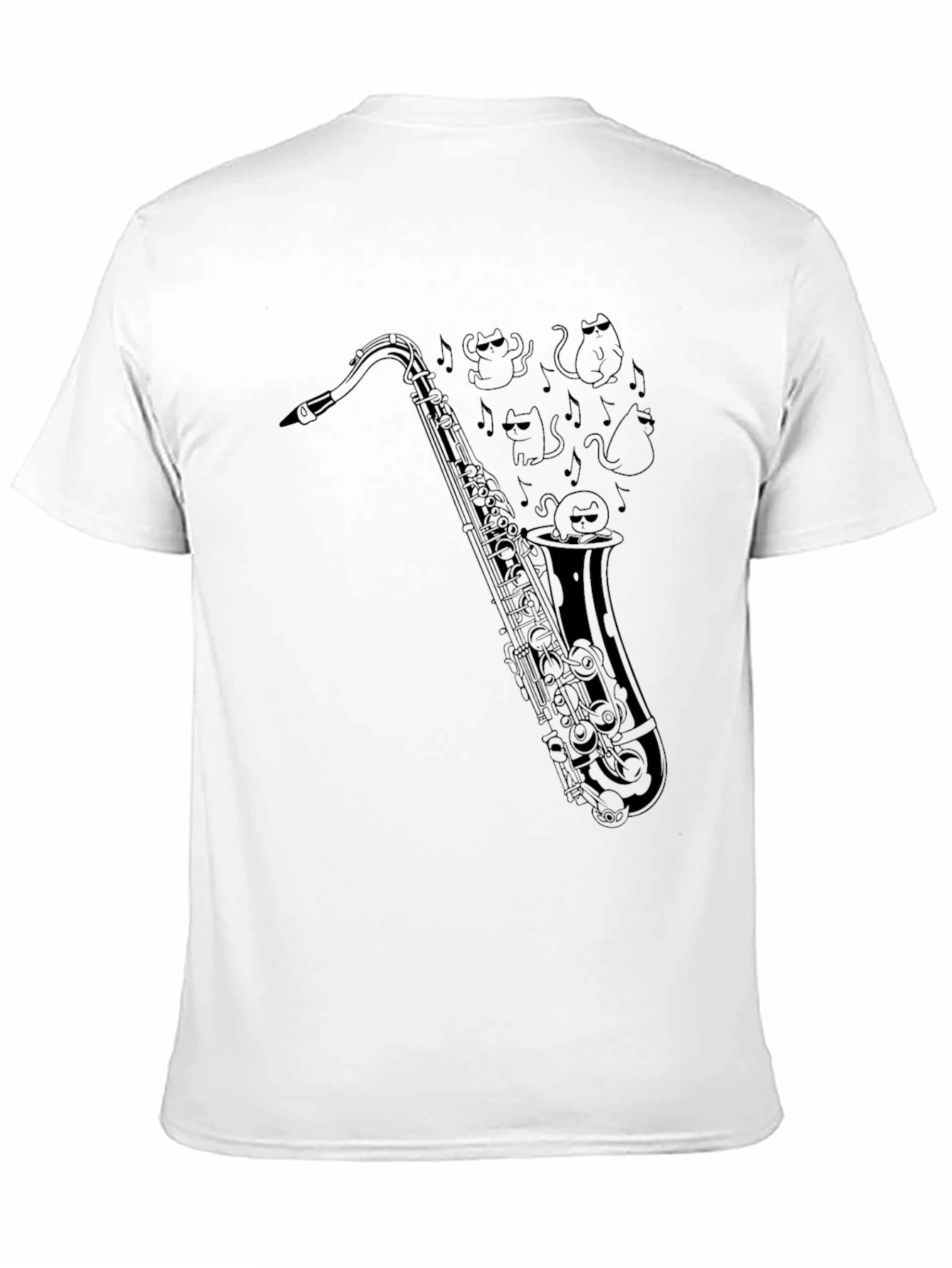 Cool Saxophone Cats Graphic T-Shirt
