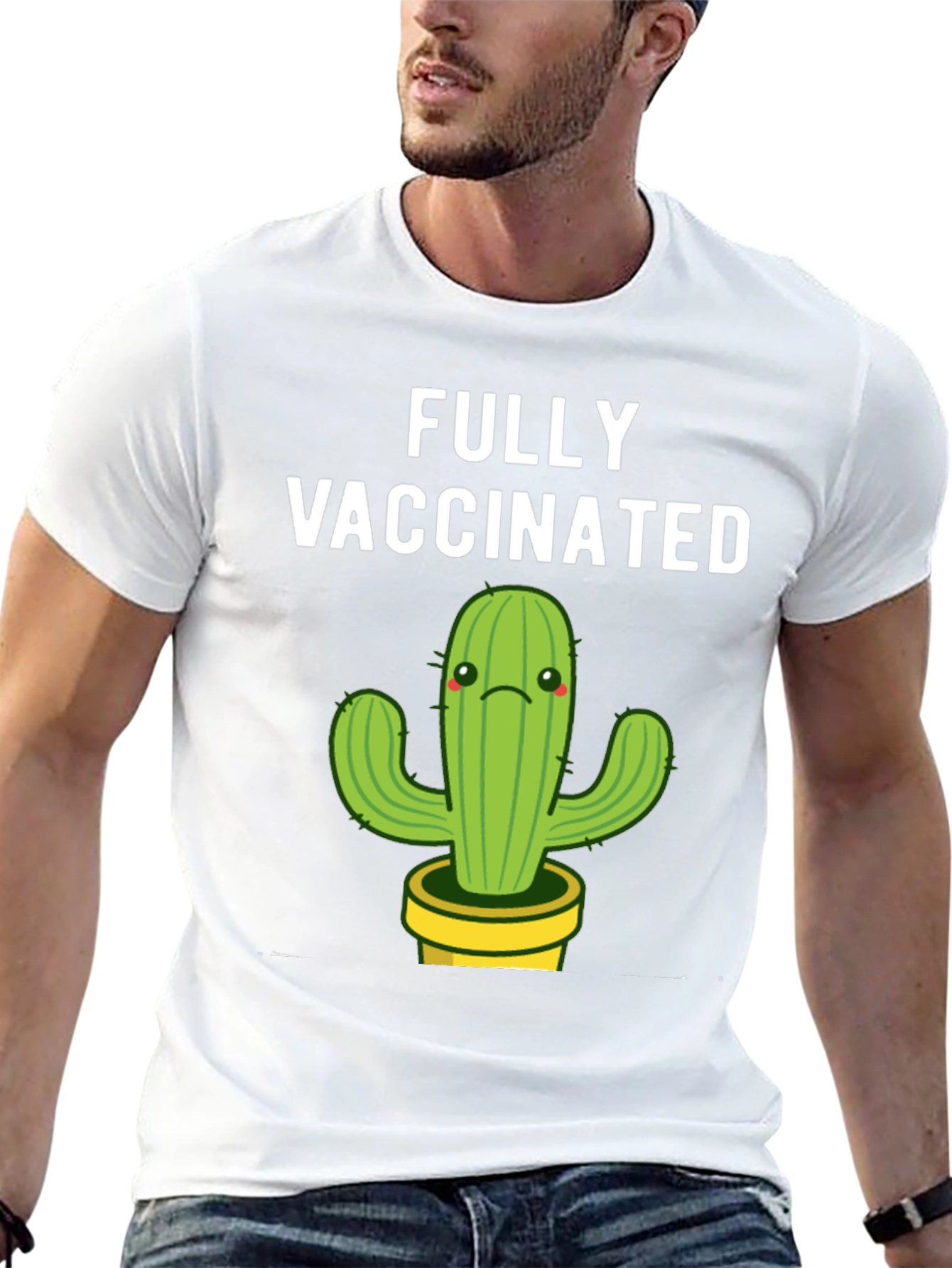 Fully Vaccinated Cactus Graphic Tee