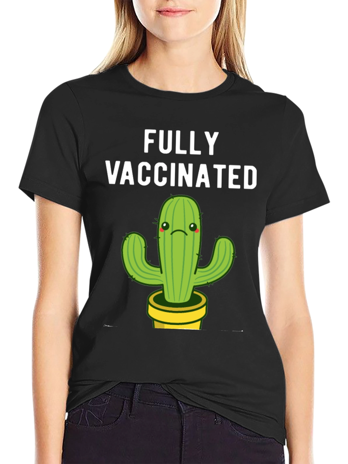 Fully Vaccinated Cactus Graphic Tee