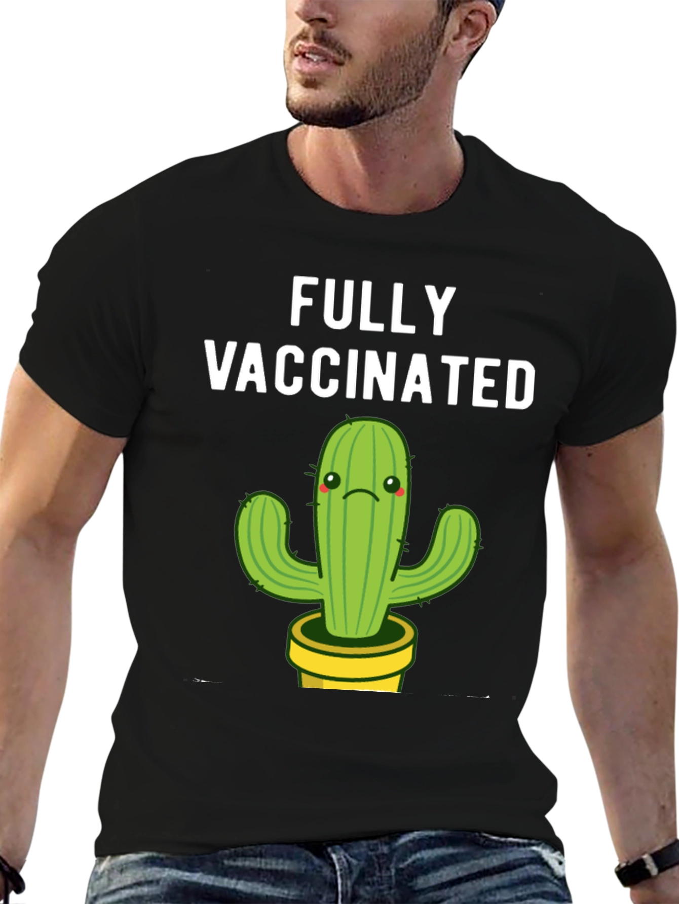Fully Vaccinated Cactus Graphic Tee