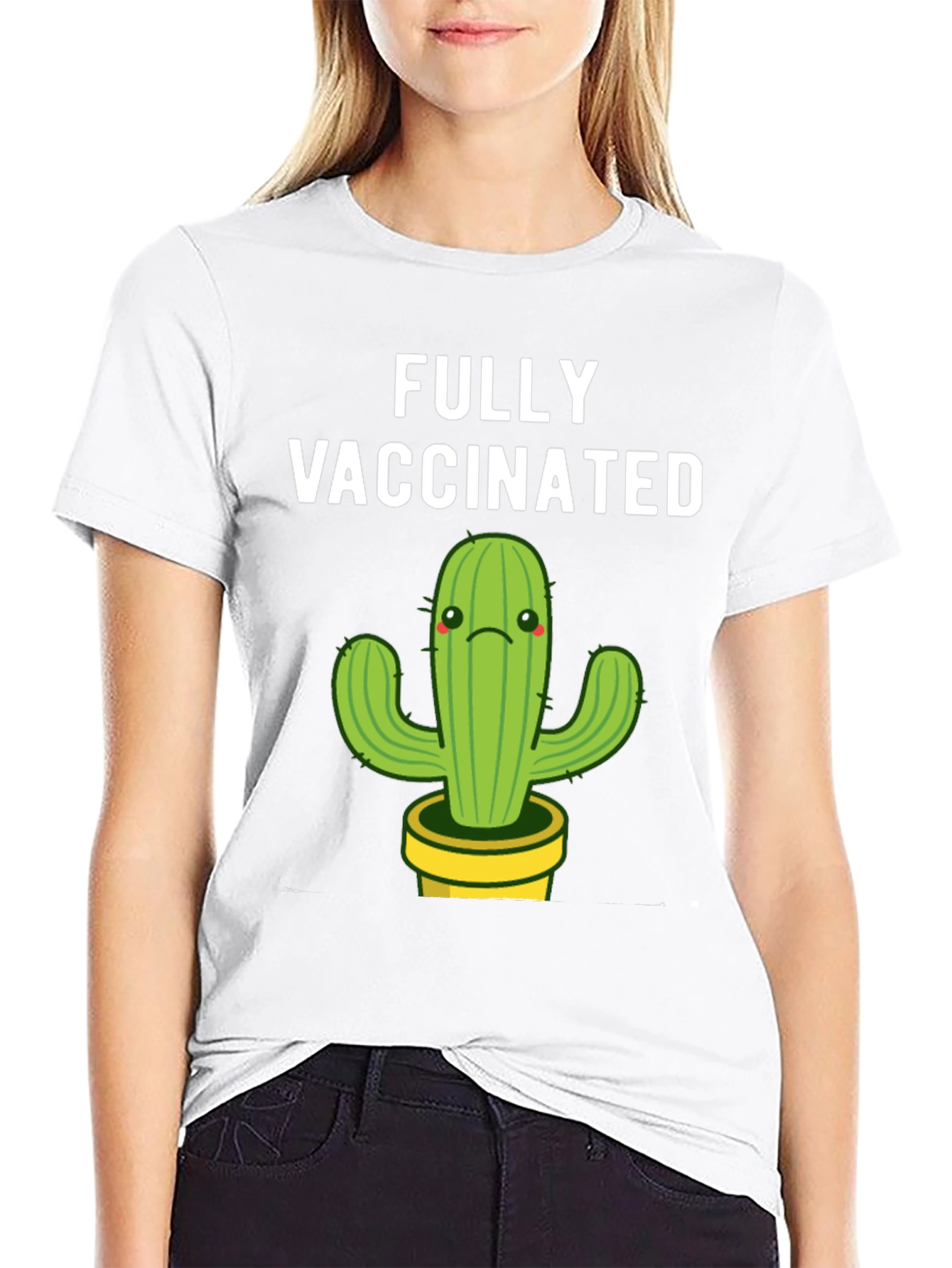 Fully Vaccinated Cactus Graphic Tee