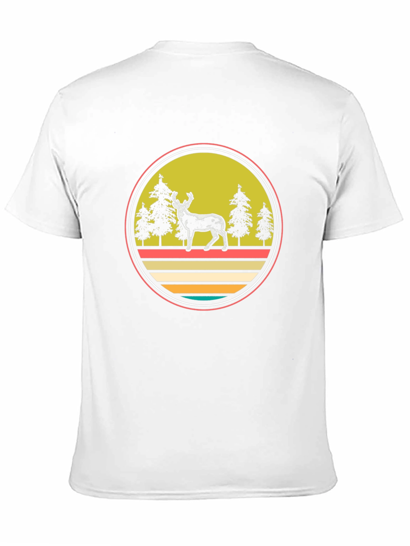 Retro Deer Forest T-Shirt - Adventure Awaits!