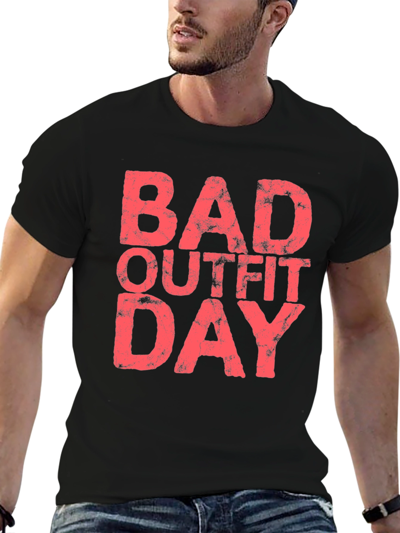 Bad Outfit Day T-Shirt - Mens Black Tee