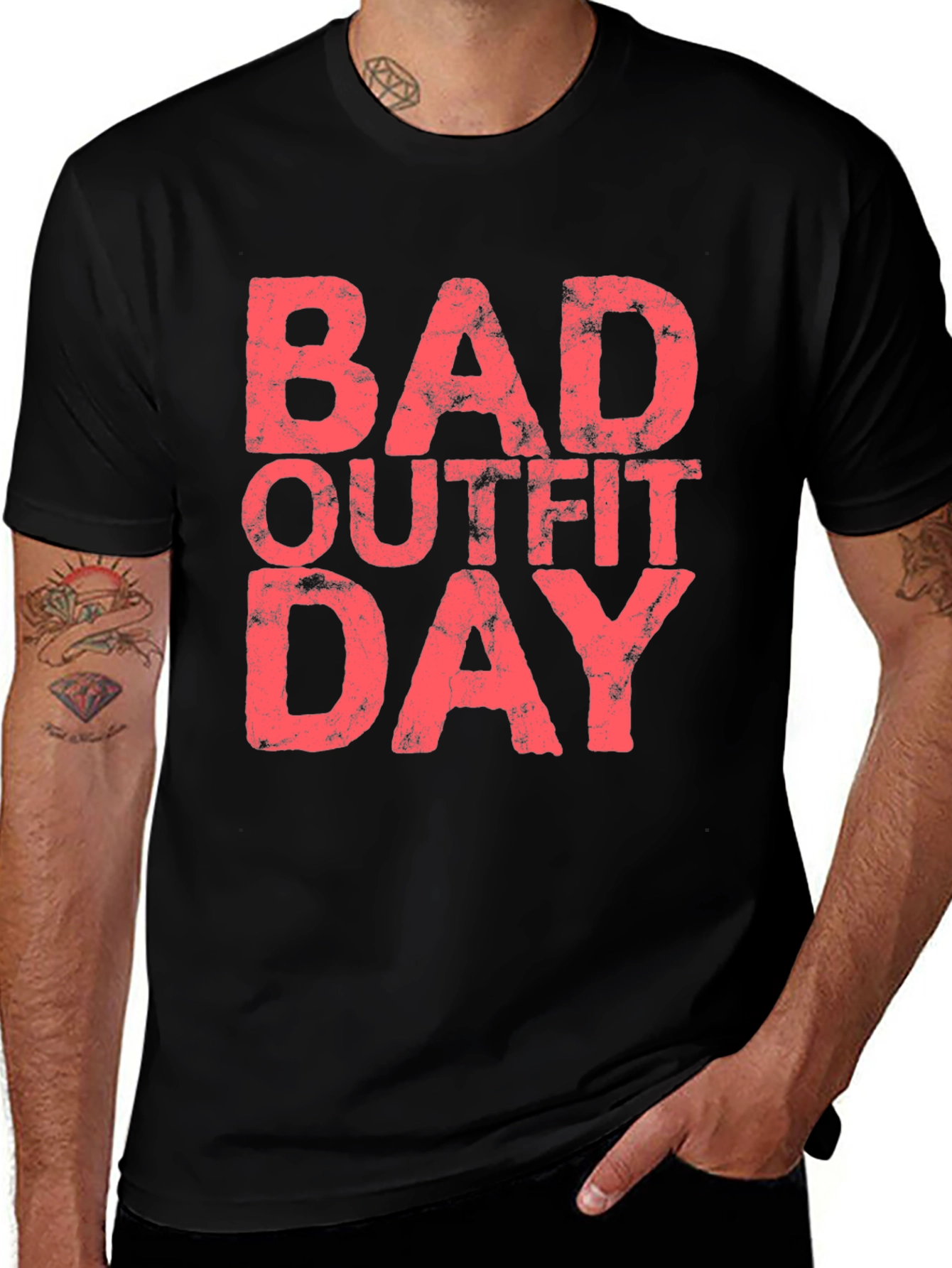Bad Outfit Day T-Shirt - Mens Black Tee