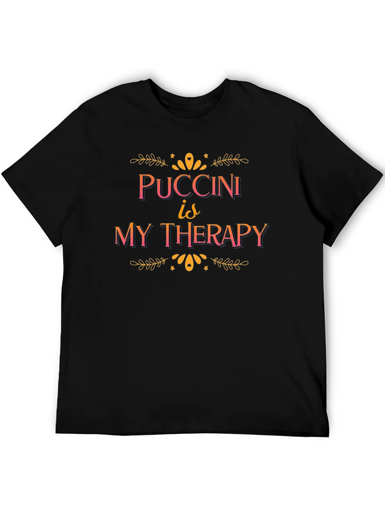 Puccini is My Therapy Black Graphic Tee