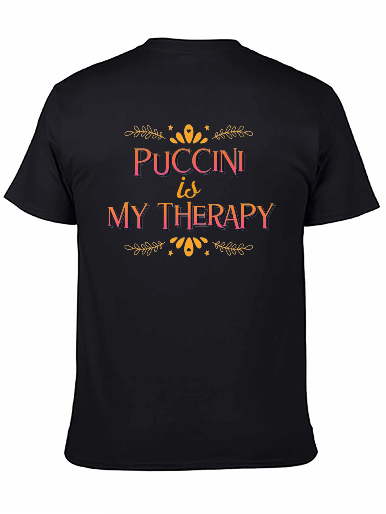 Puccini is My Therapy Black Graphic Tee