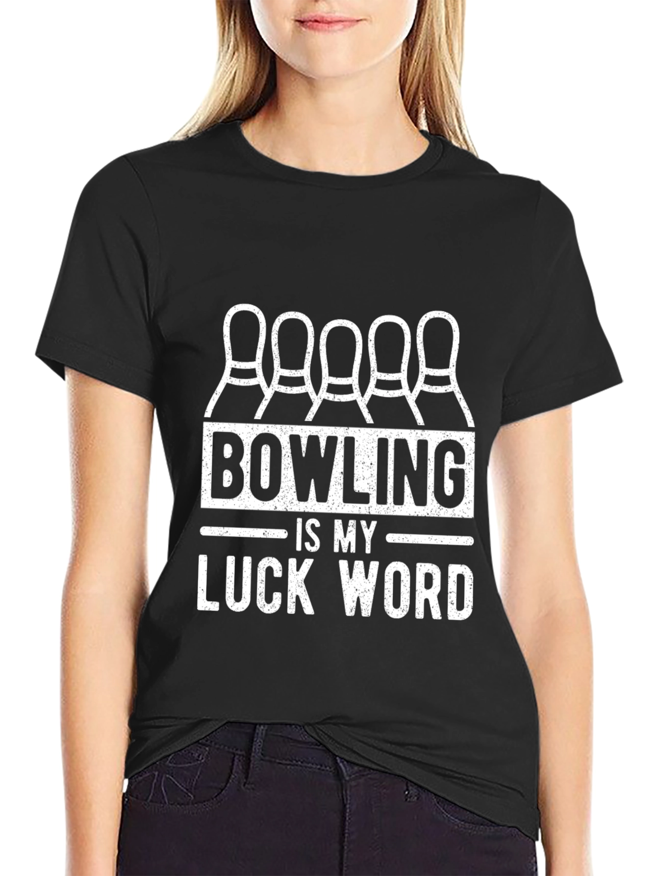 Bowling is My Luck Word T-Shirt