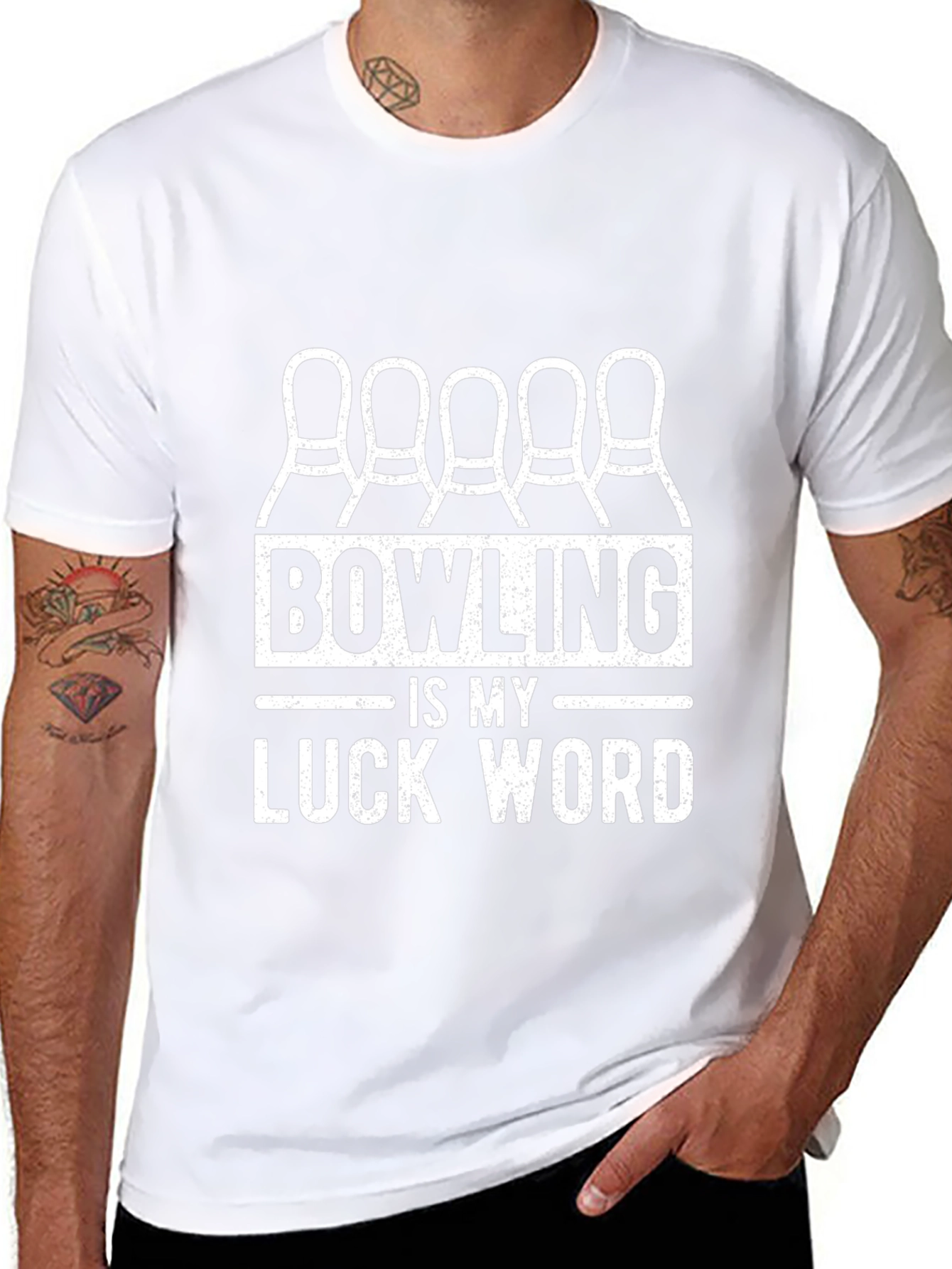 Bowling is My Luck Word T-Shirt