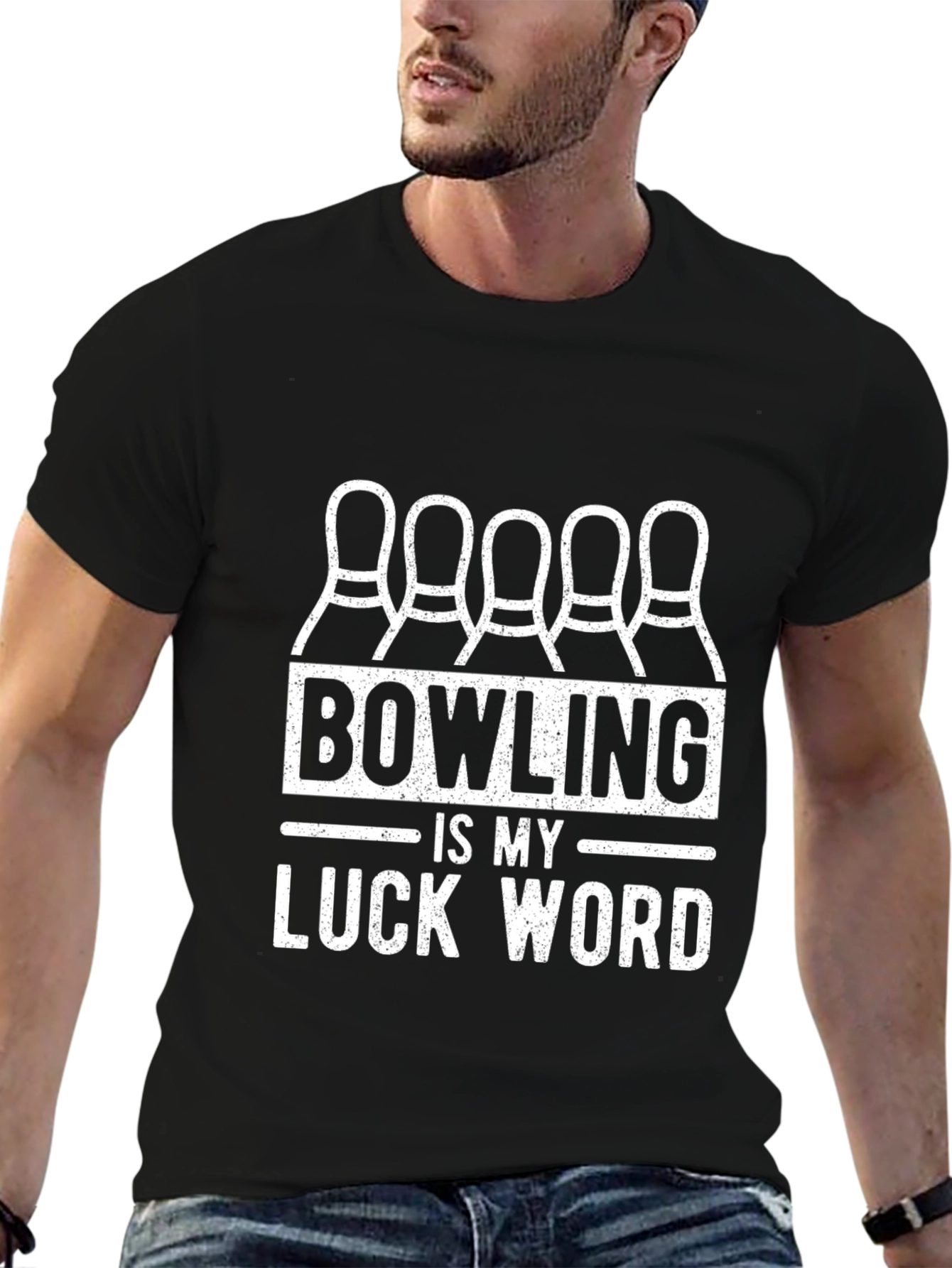 Bowling is My Luck Word T-Shirt