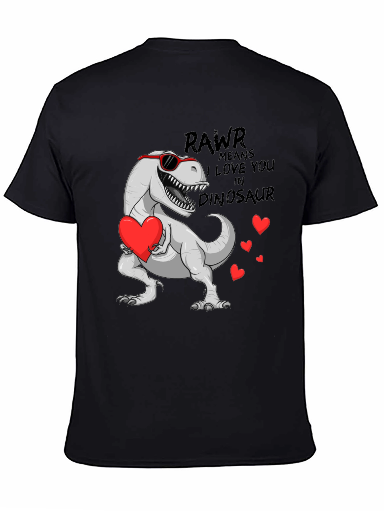 Rawr Means I Love You Dinosaur Valentines Day T-Shirt
