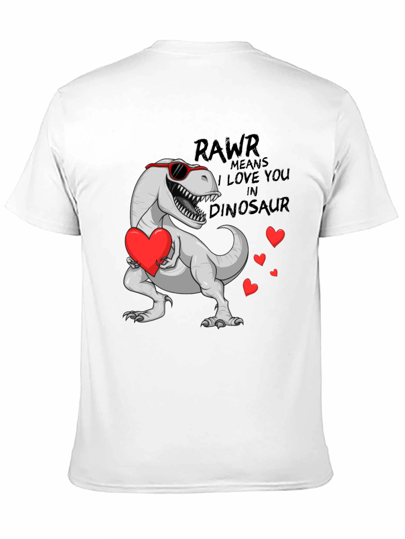 Rawr Means I Love You Dinosaur Valentines Day T-Shirt