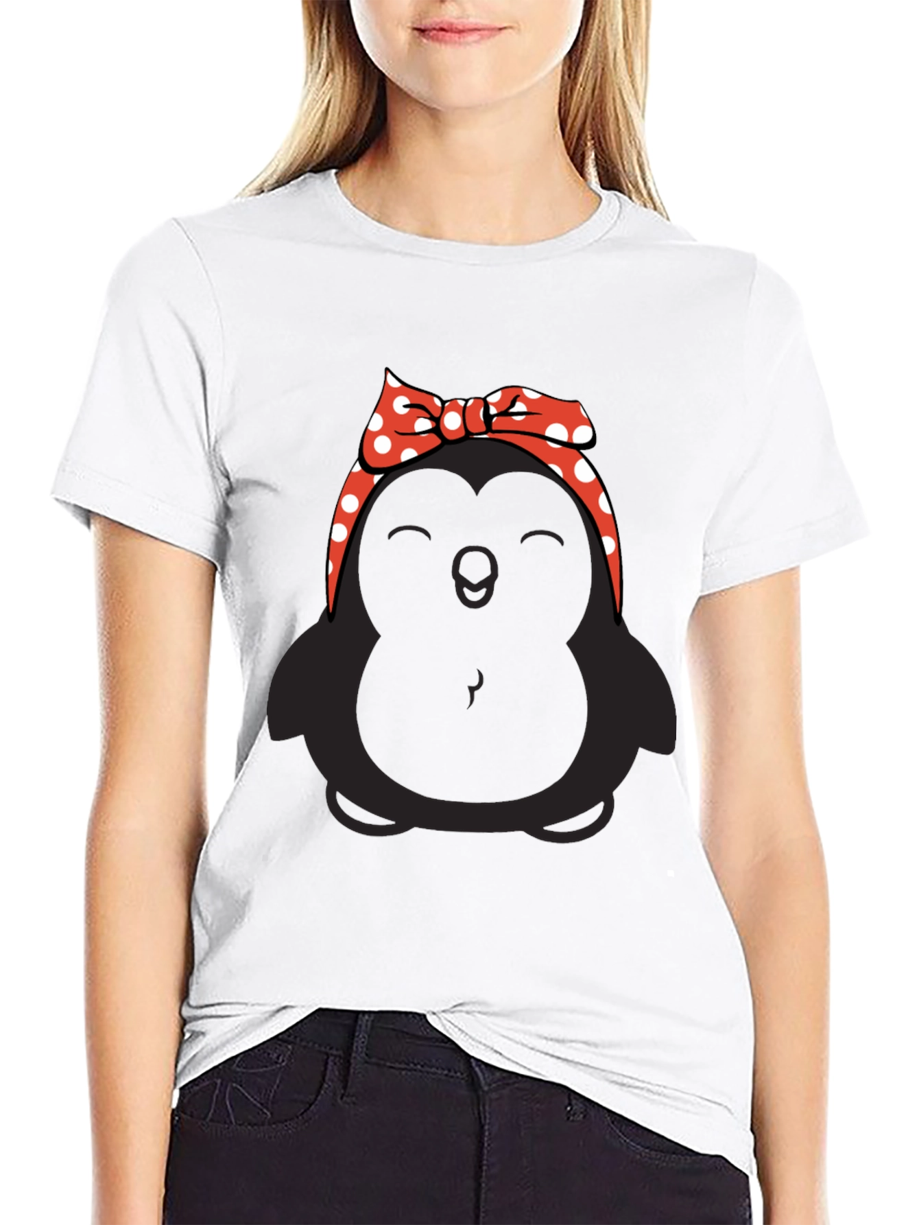 Penguin Headband Graphic Tee
