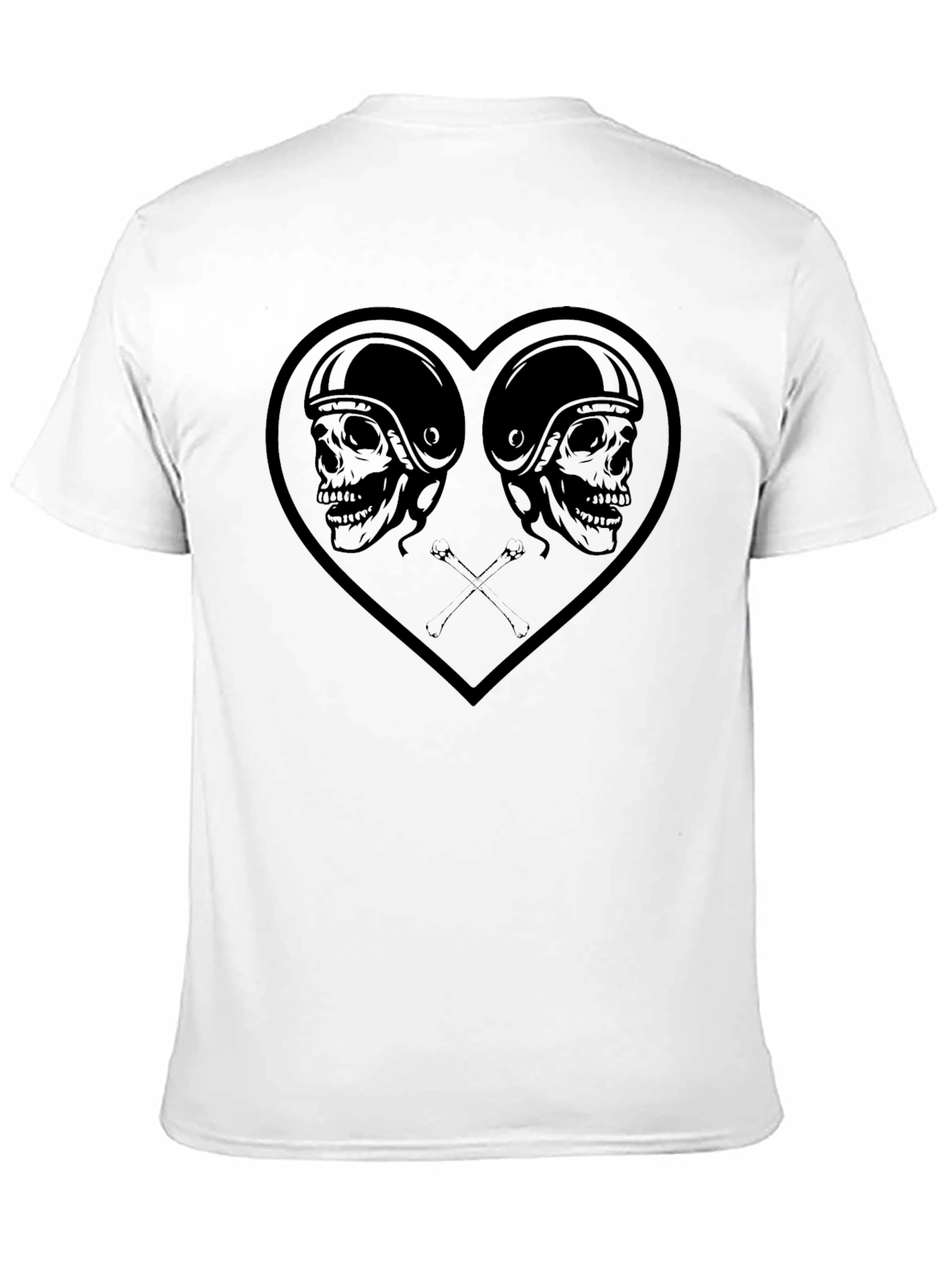 Skull Heart Graphic Tee - Mens Black T-Shirt