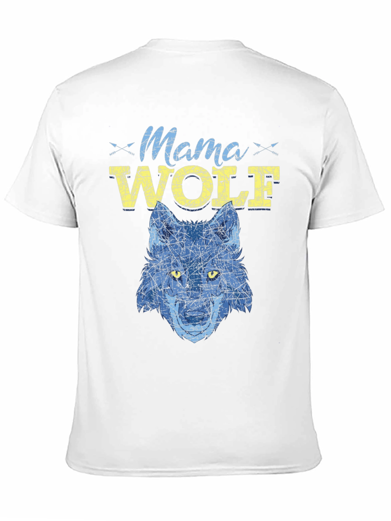Mama Wolf Graphic Tee - Blue Wolf Design