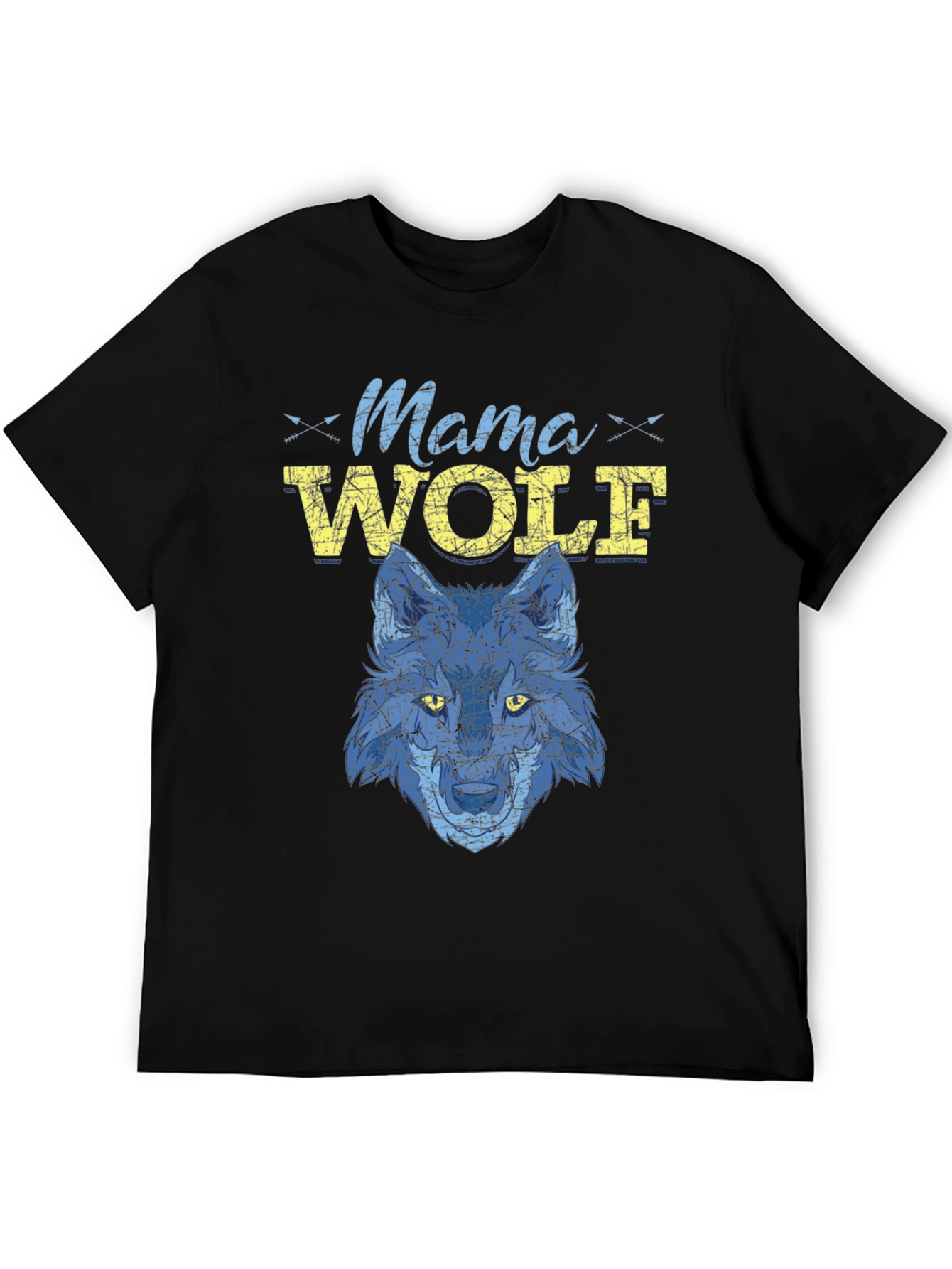 Mama Wolf Graphic Tee - Blue Wolf Design