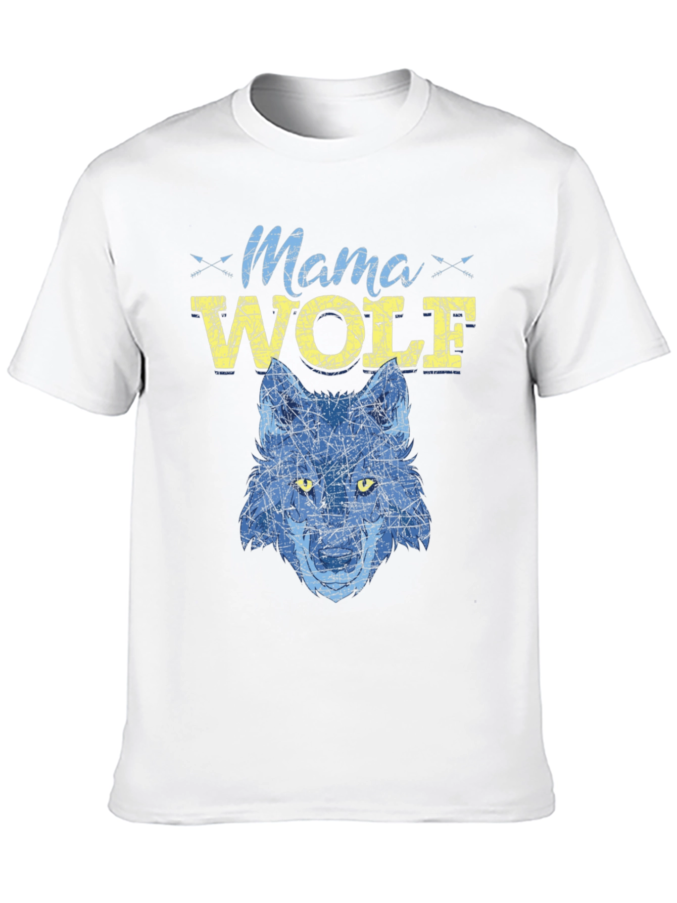 Mama Wolf Graphic Tee - Blue Wolf Design
