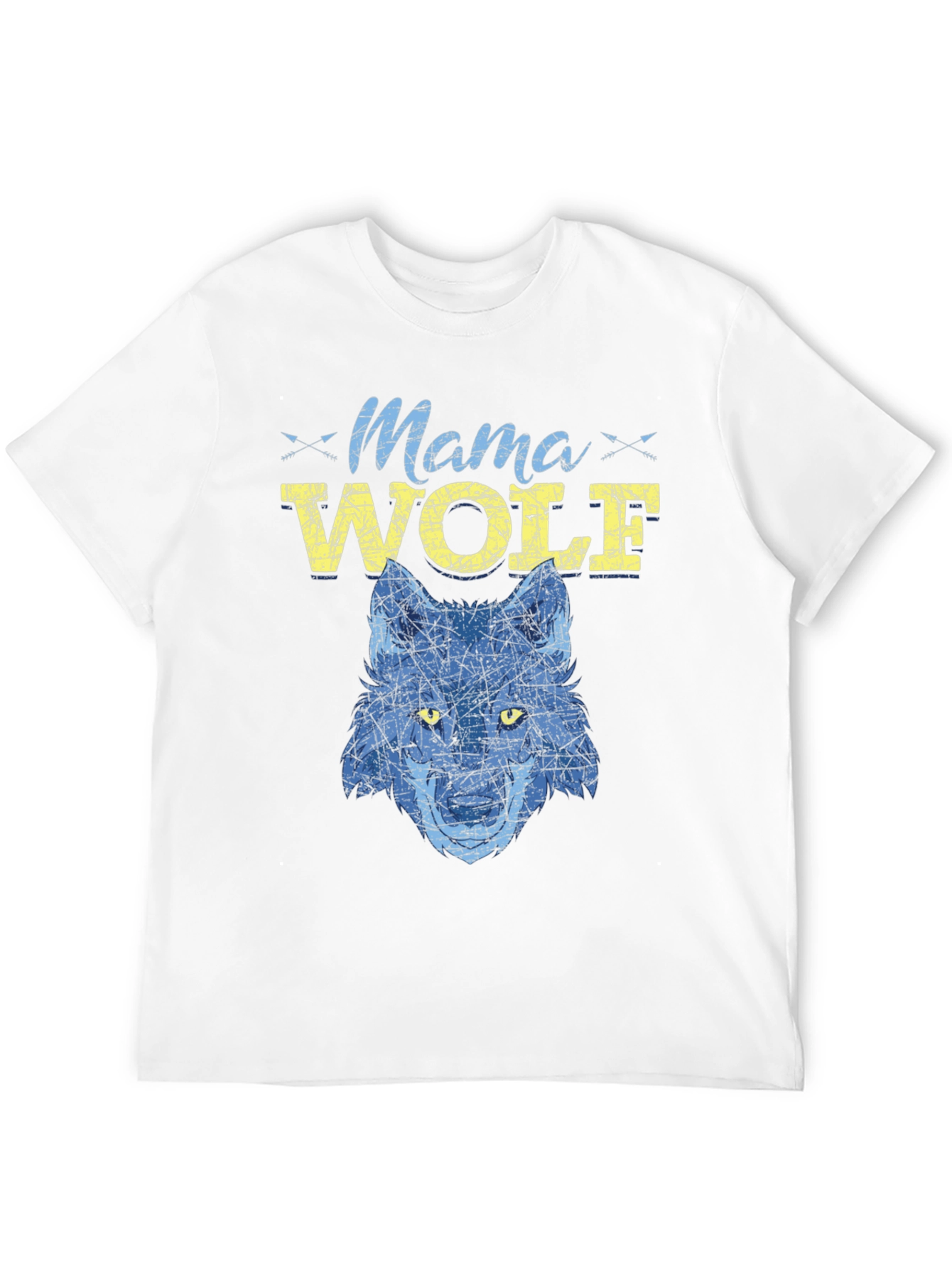 Mama Wolf Graphic Tee - Blue Wolf Design