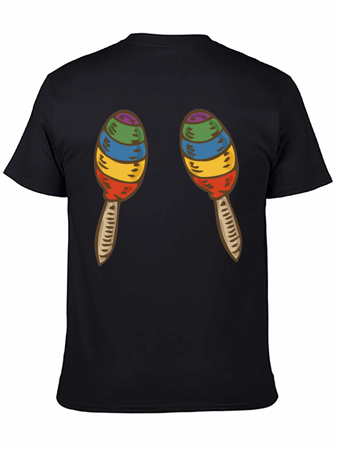 Maracas Graphic Tee - Black Cotton T-Shirt