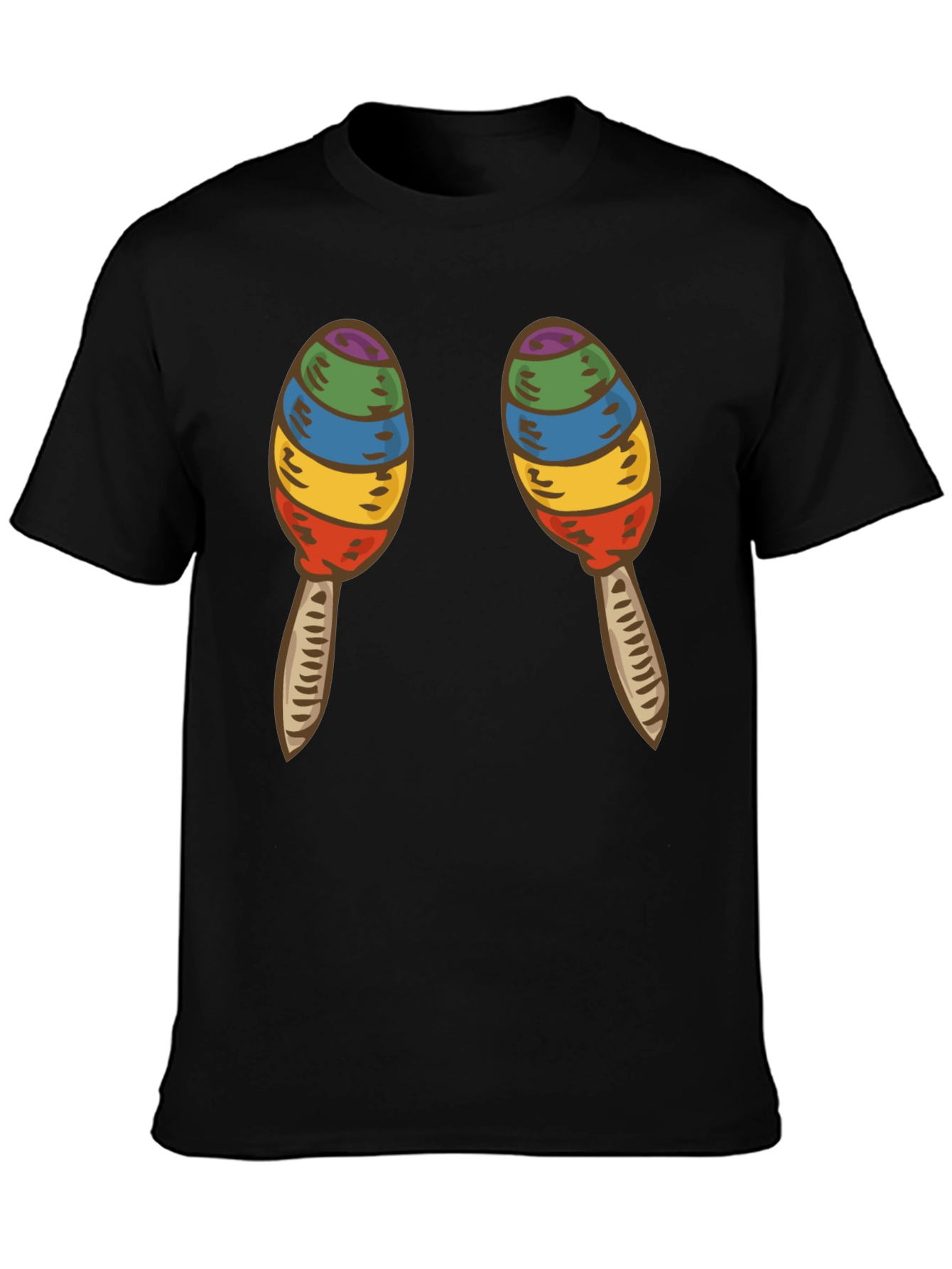 Maracas Graphic Tee - Black Cotton T-Shirt