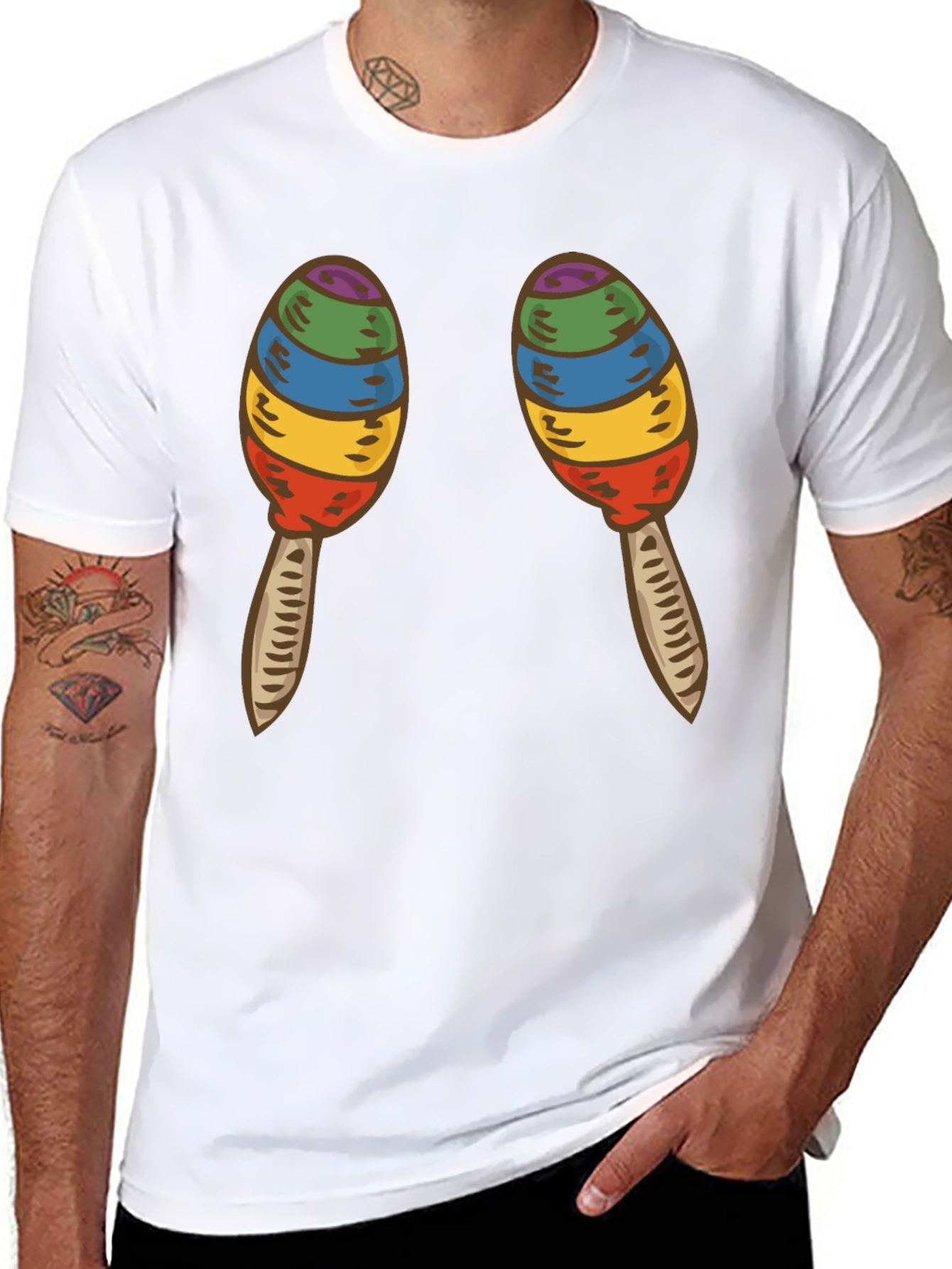 Maracas Graphic Tee - Black Cotton T-Shirt