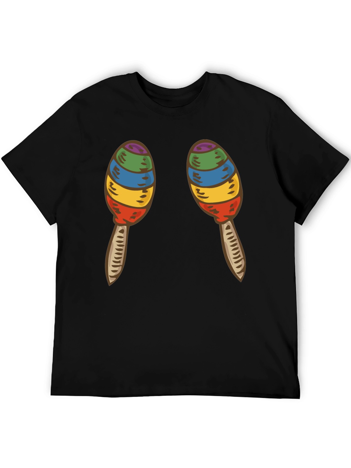 Maracas Graphic Tee - Black Cotton T-Shirt