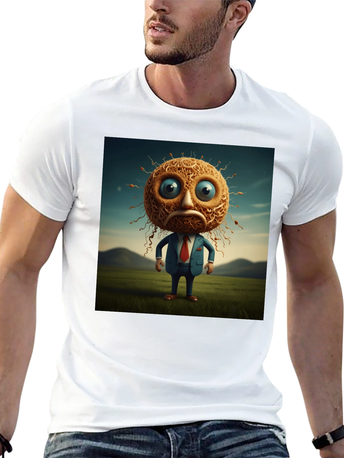 Unique Cartoon Character Graphic T-Shirt