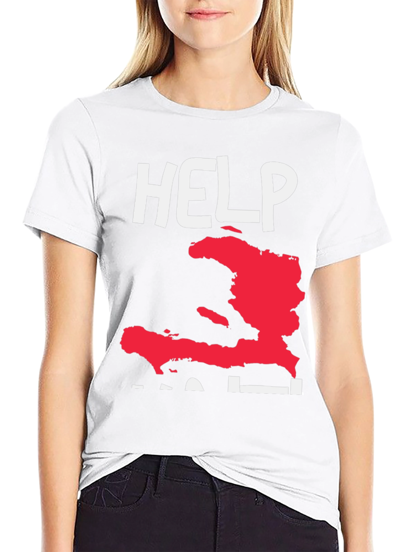 Help Haiti T-Shirt Black Tee with Graphic