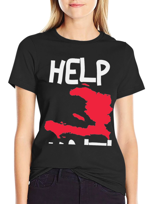 Help Haiti T-Shirt Black Tee with Graphic
