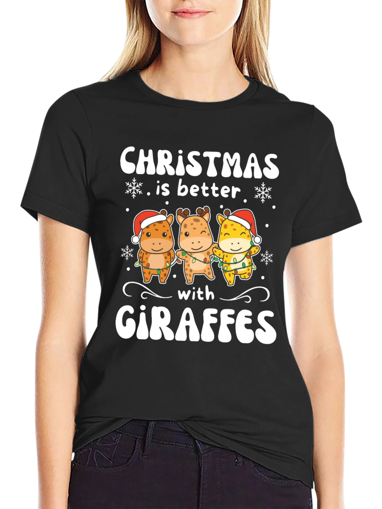 Christmas Giraffe T-Shirt