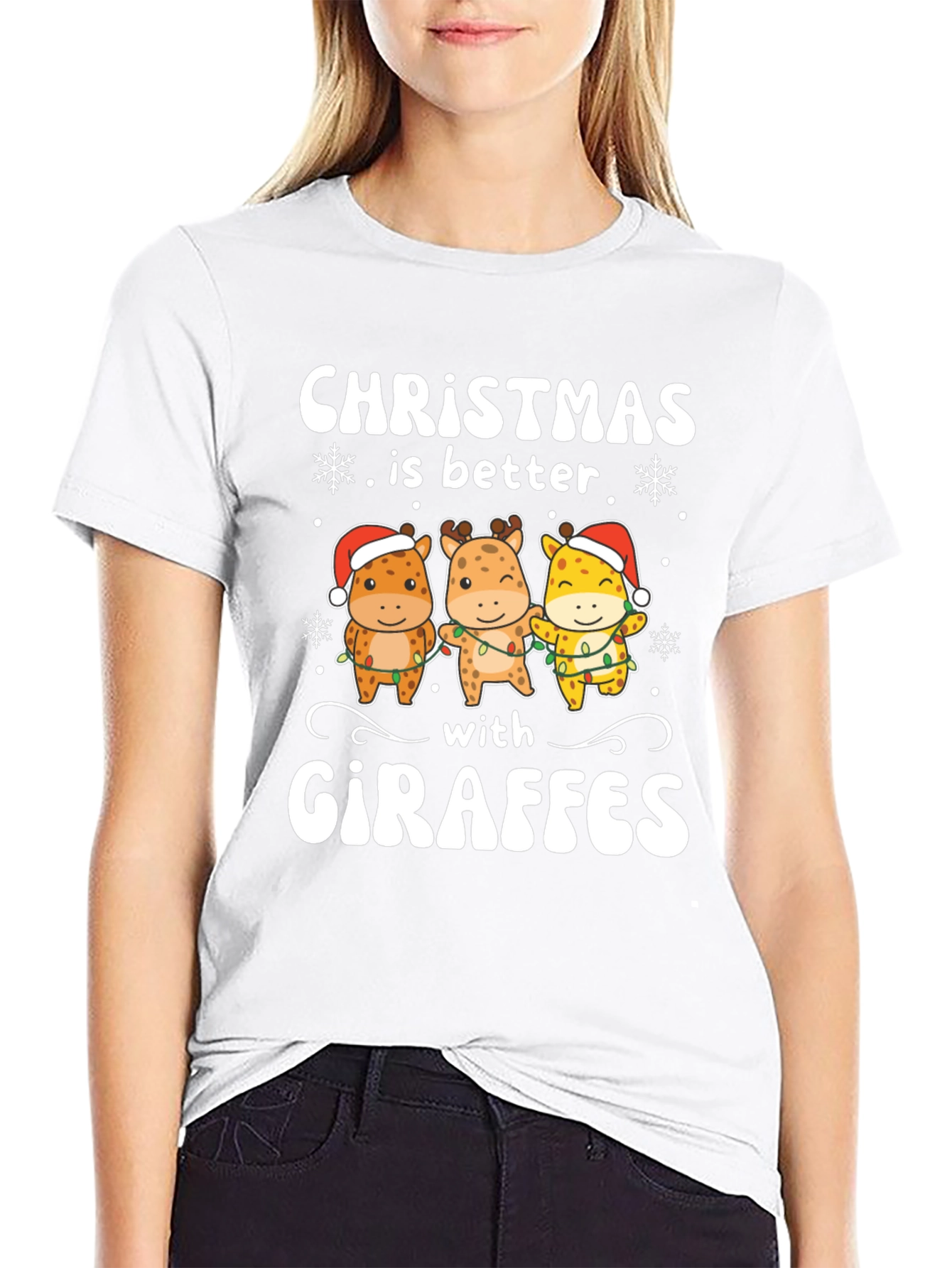Christmas Giraffe T-Shirt