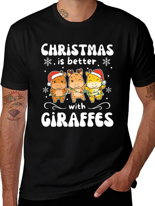 Christmas Giraffe T-Shirt
