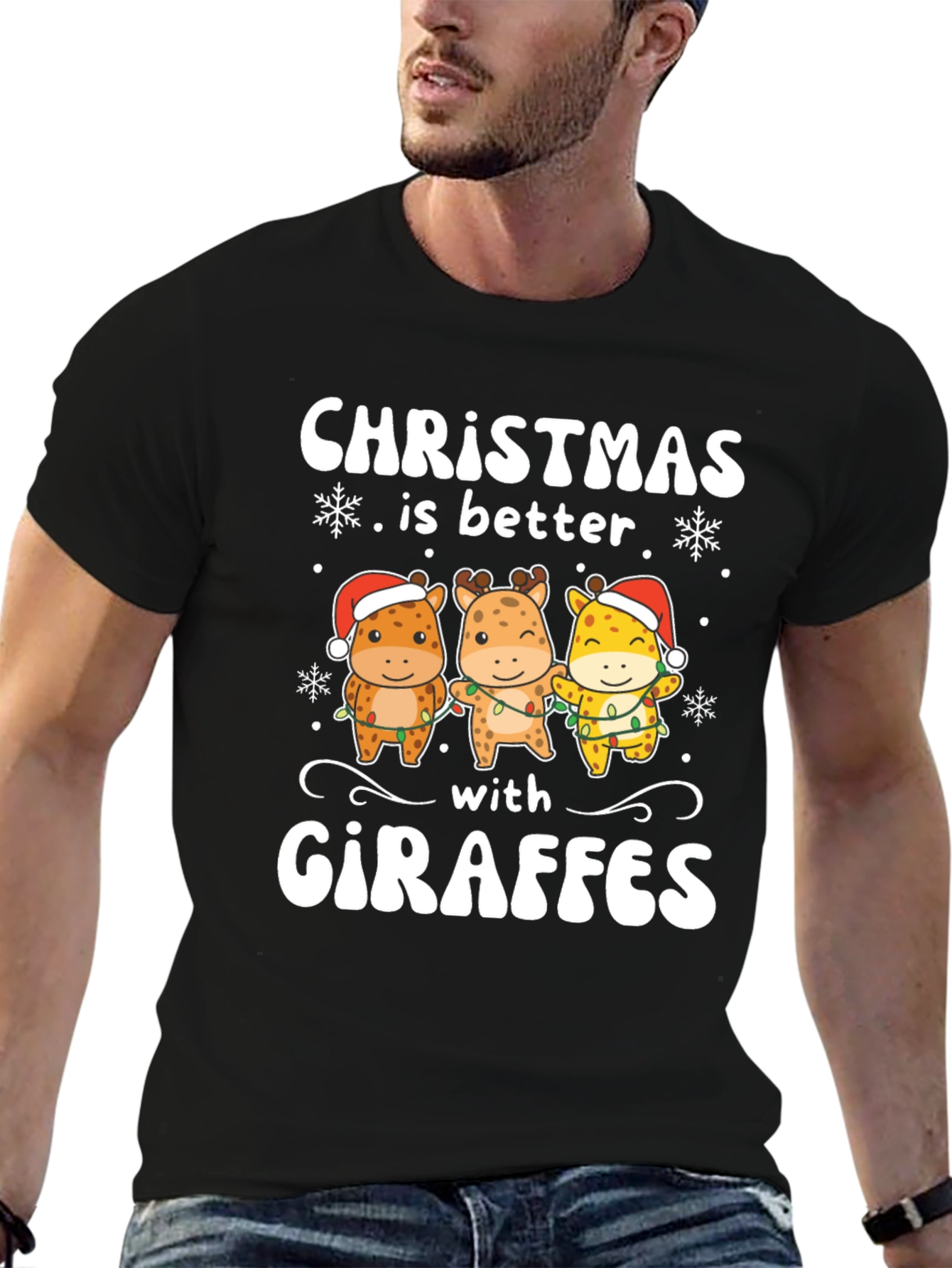 Christmas Giraffe T-Shirt
