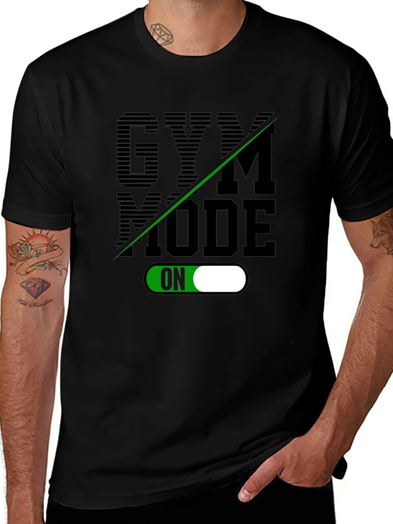 Gym Mode On Black T-Shirt