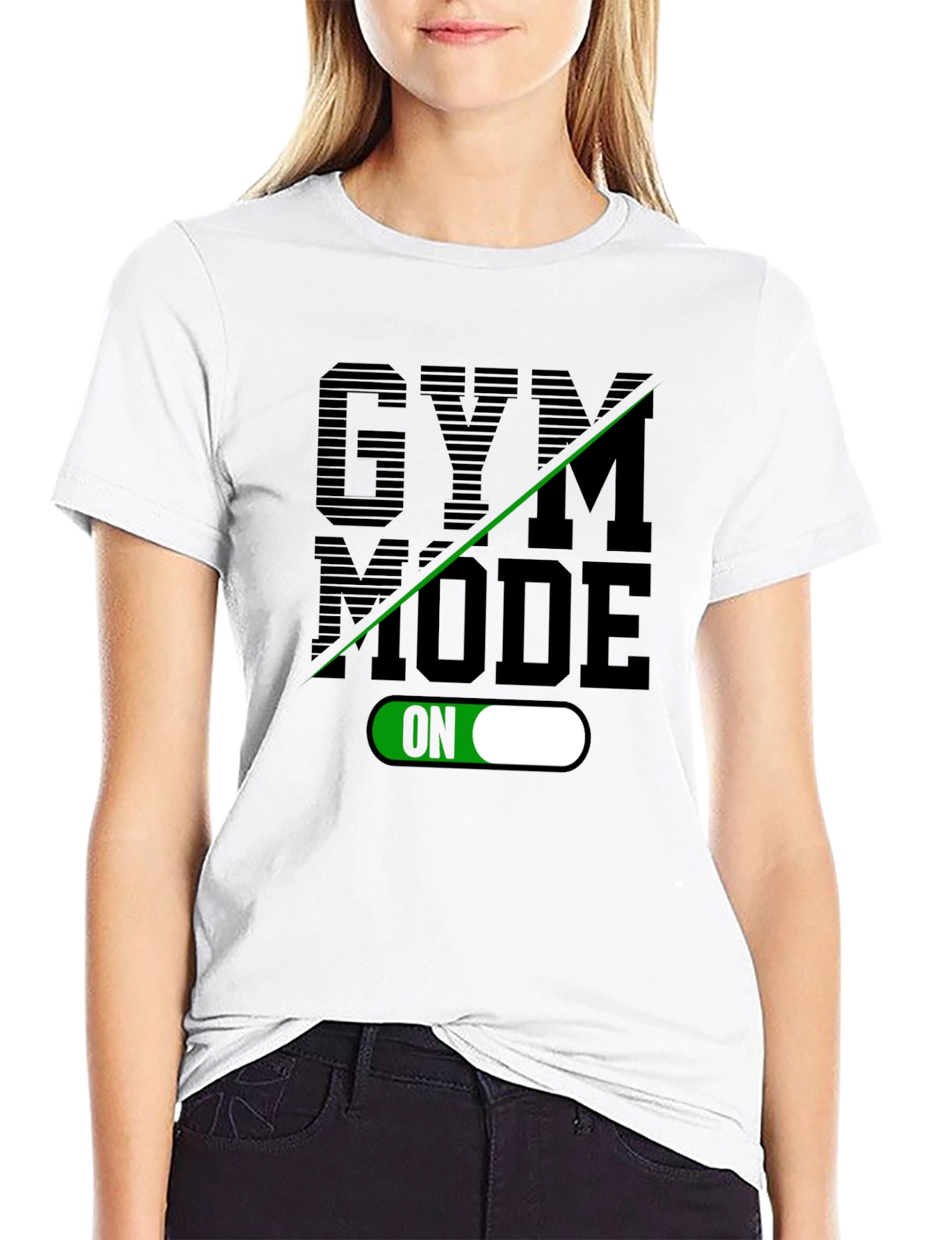 Gym Mode On Black T-Shirt