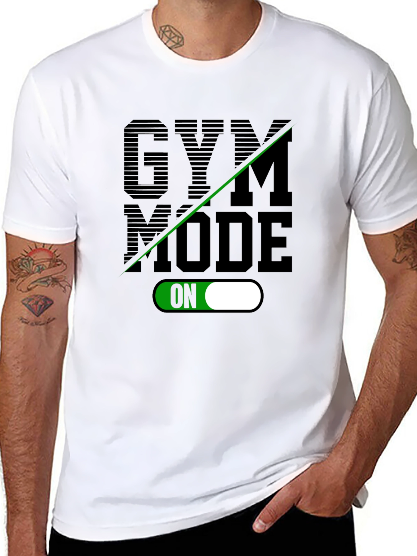 Gym Mode On Black T-Shirt